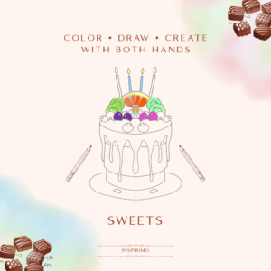 Sweets Slowbook — Draw & Colour with Both Hands (Digital Download)